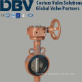 Wafer Typ Schneckengetriebe Soft Sealing Butterfly Valve